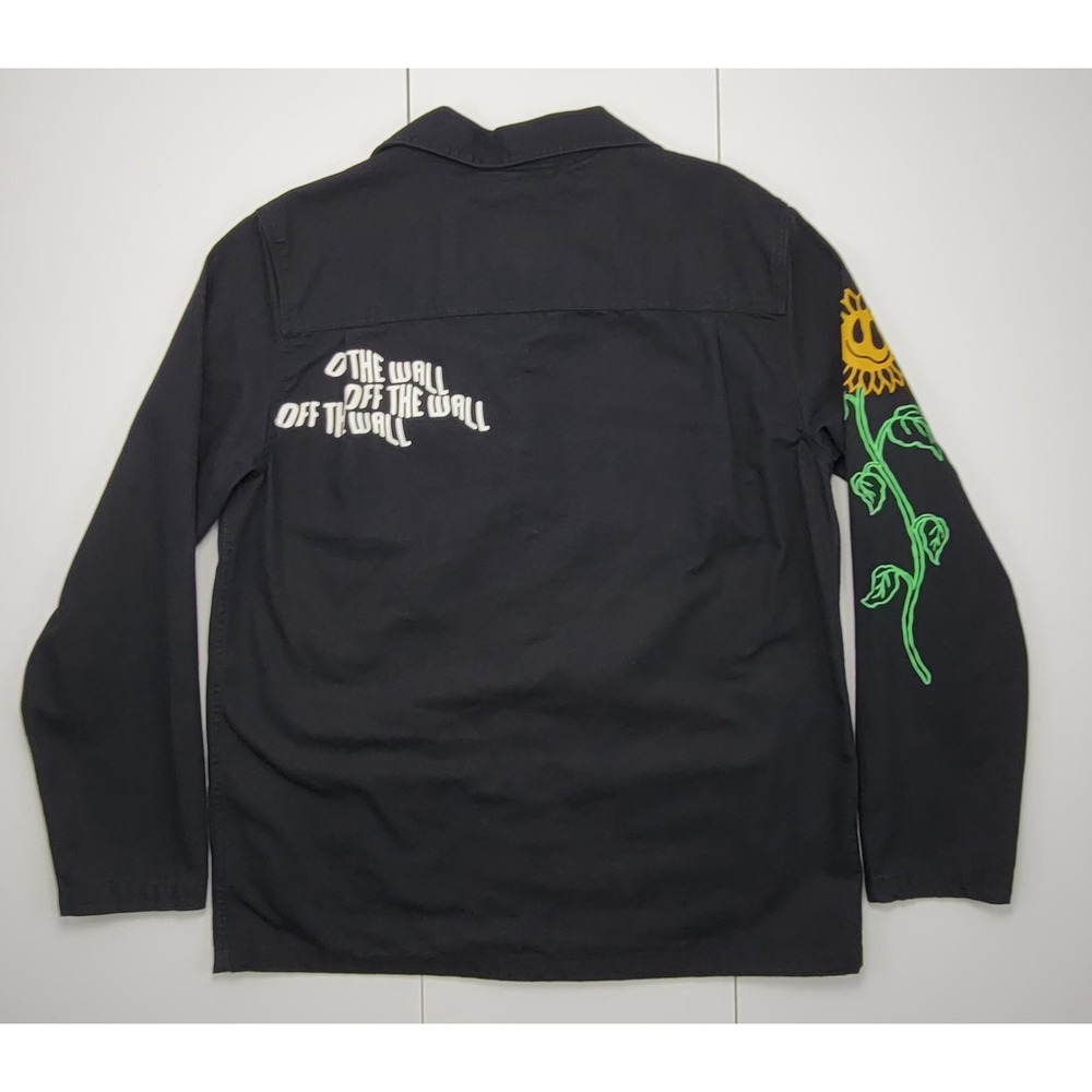 Vans Micro Dazed Drill Chore Coat Black Denim Jacket Mens Medium Tyson Peterson - Picture 2 of 10